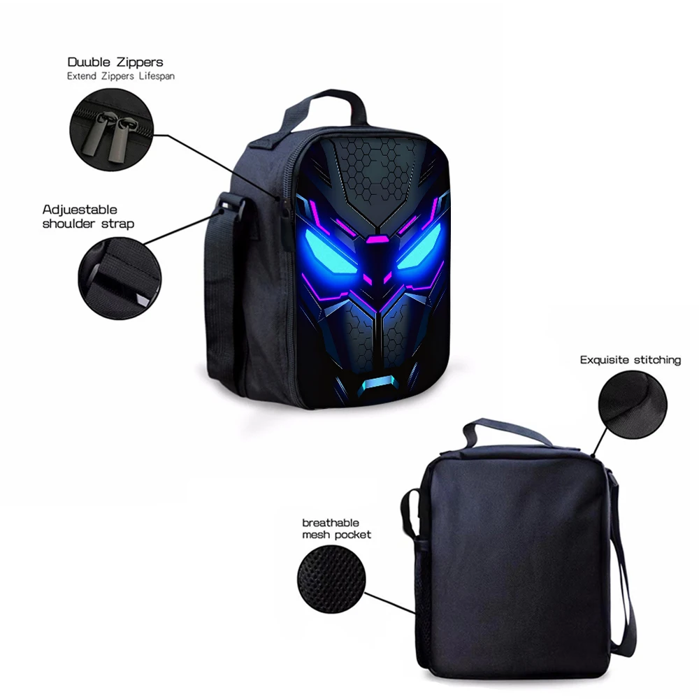 Cyberpunk robot backpack bundle 5 pieces set