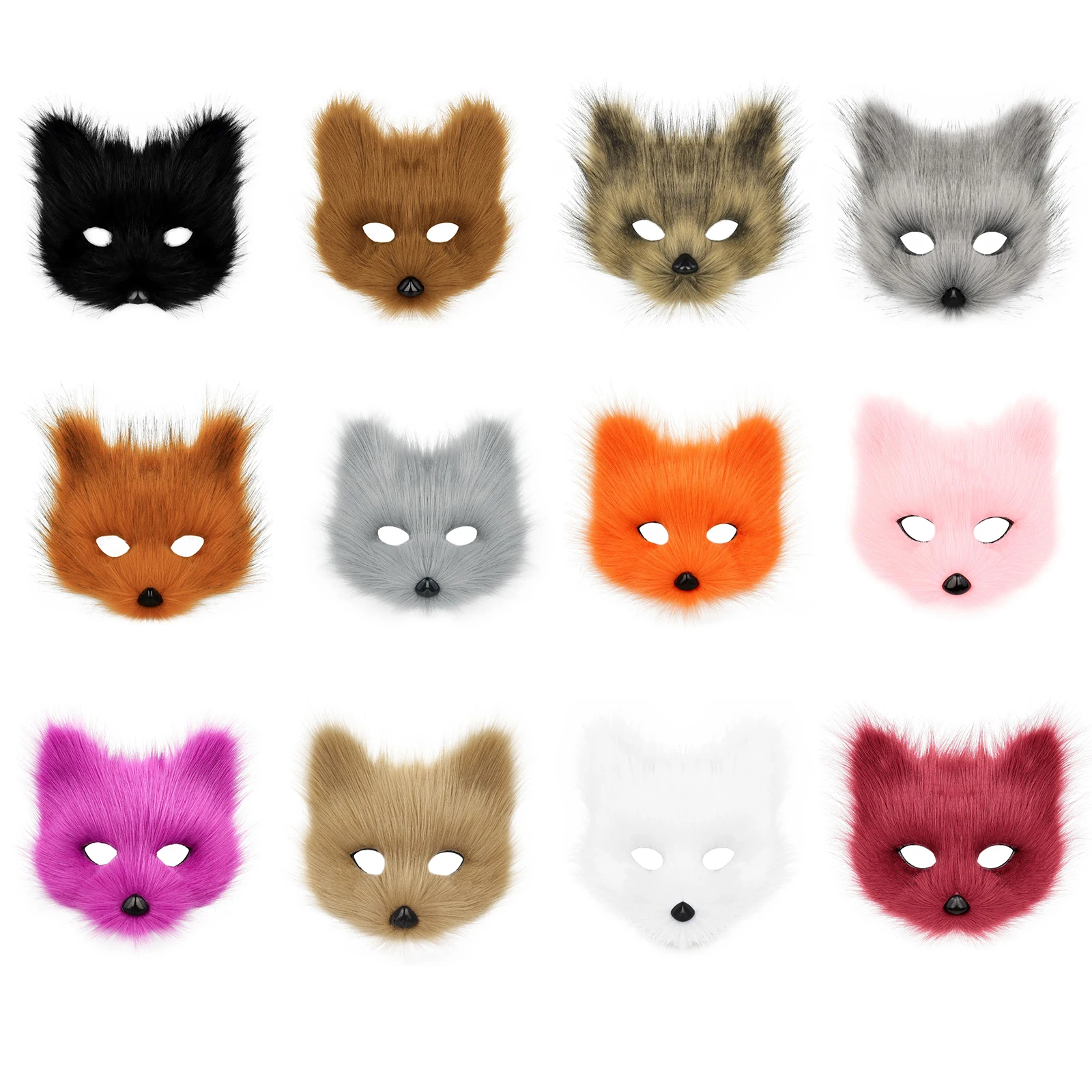 Halloween Ball Masks Animal Wolf Fox Make-up Masks For Men and Women Animation Exhibition Cosplay Festival Performance Props