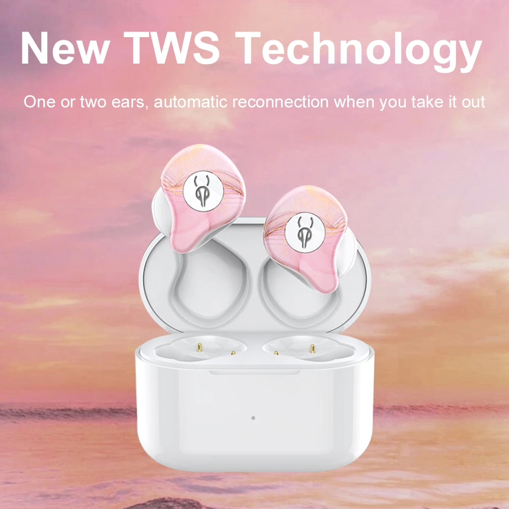 Ultra True Wireless Earbuds Bluetooth 5.0 Earphone Noise Canceling Sports Hi-Fi Stereo Headset with Mic Charging Case