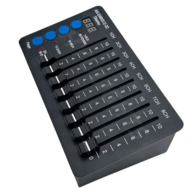 DT51 32 Channel DMX512 Controller, Mini LED Par Lighting Console for Computer Light Dimmer, Stage Lighting