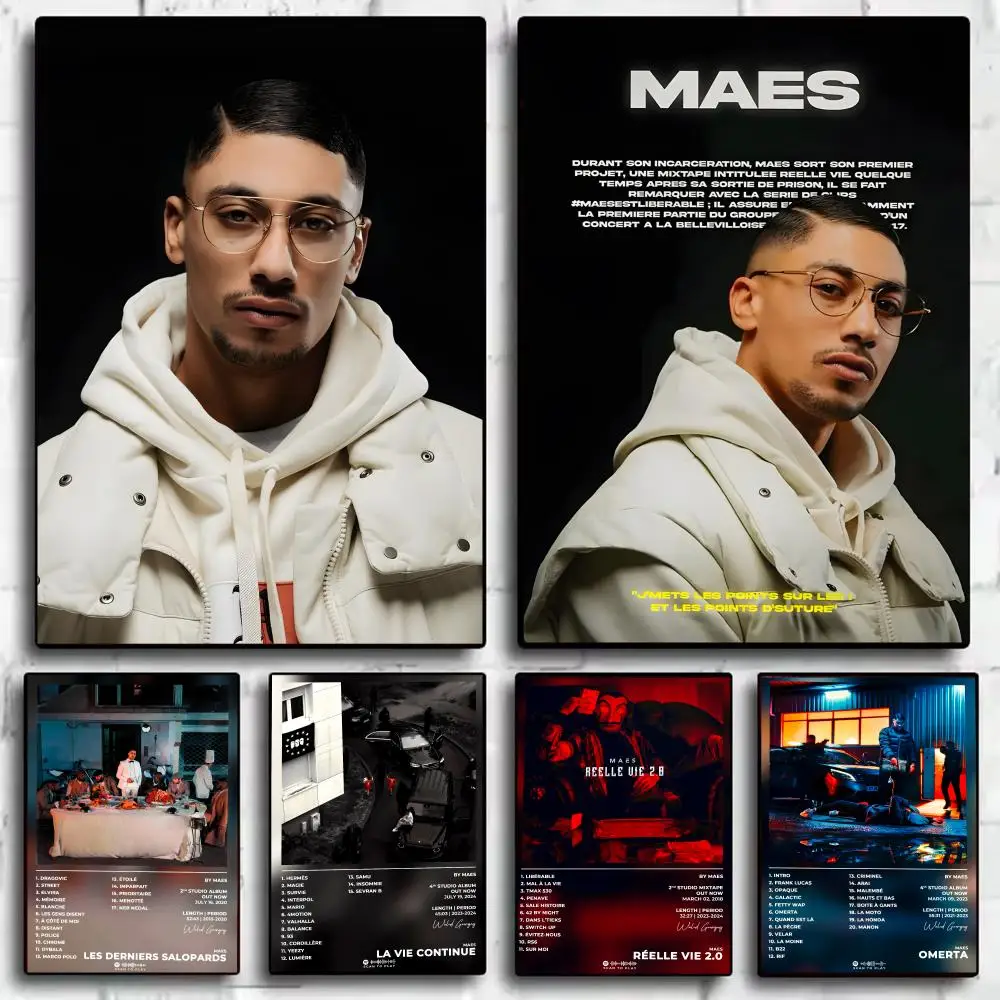 Póster de álbum Singer M_Maes, pegatinas decorativas de arte de pared, Mural, impresión de fotos para decoración del pasillo, sala de estar y hogar