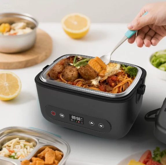 1.2L Electric Lunch Box 12000mAh Rechargeable Portable Food Warmer with 5 Heating Sides for Office, Truck, and Outdoor Use 4