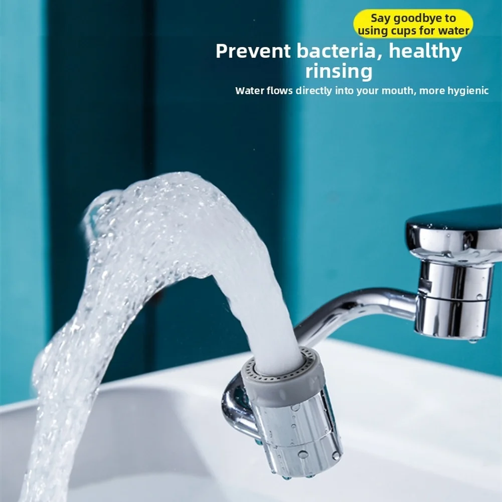 

360 Degree Adjustable Faucet Extender with Dual Spray Bubble and Aerated Stream for Gentle Washing and Easy Installation