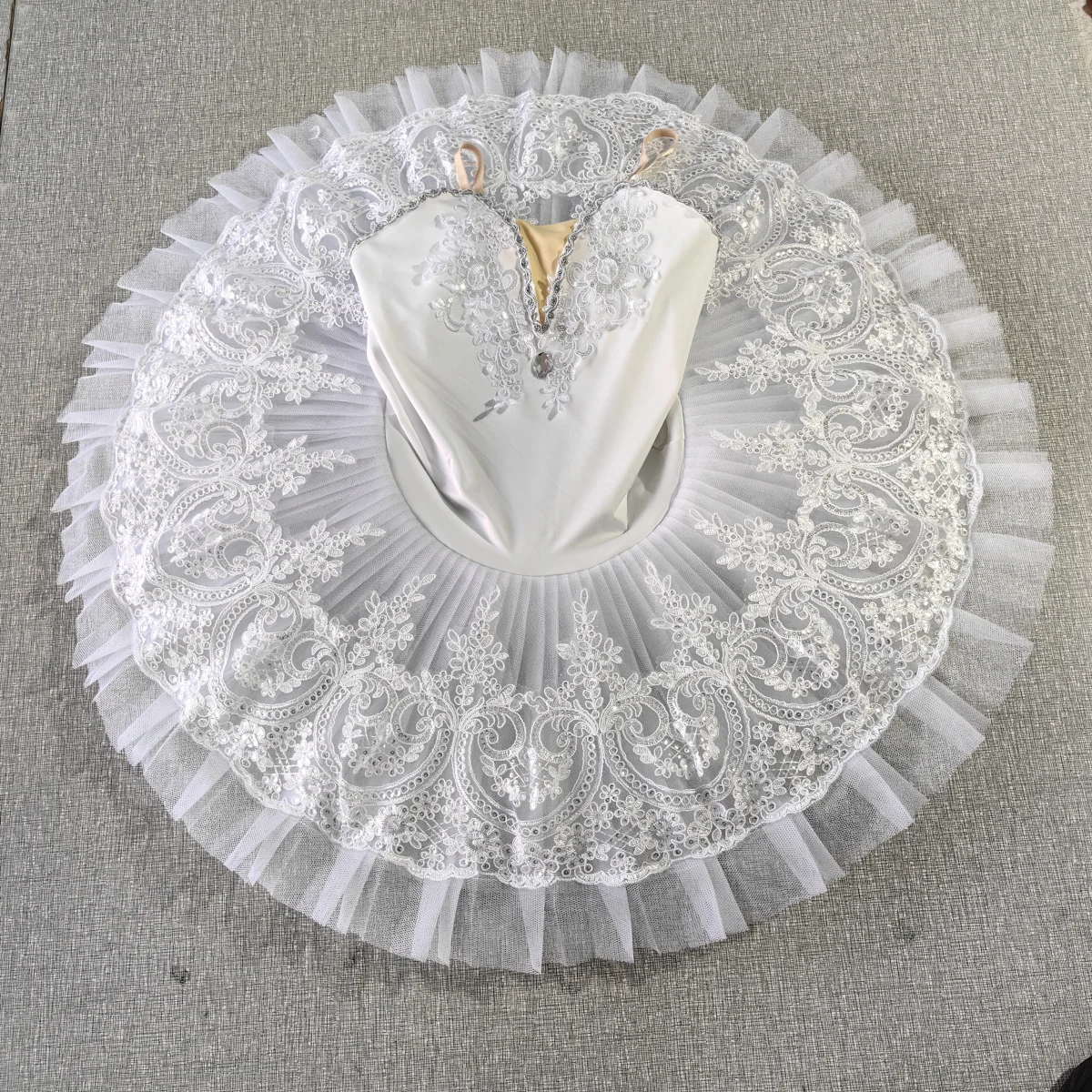 Ballet Tutu Skirt Sling Children White Swan Lake Dance Performance Costumes Beauty Dance Clothing image 3
