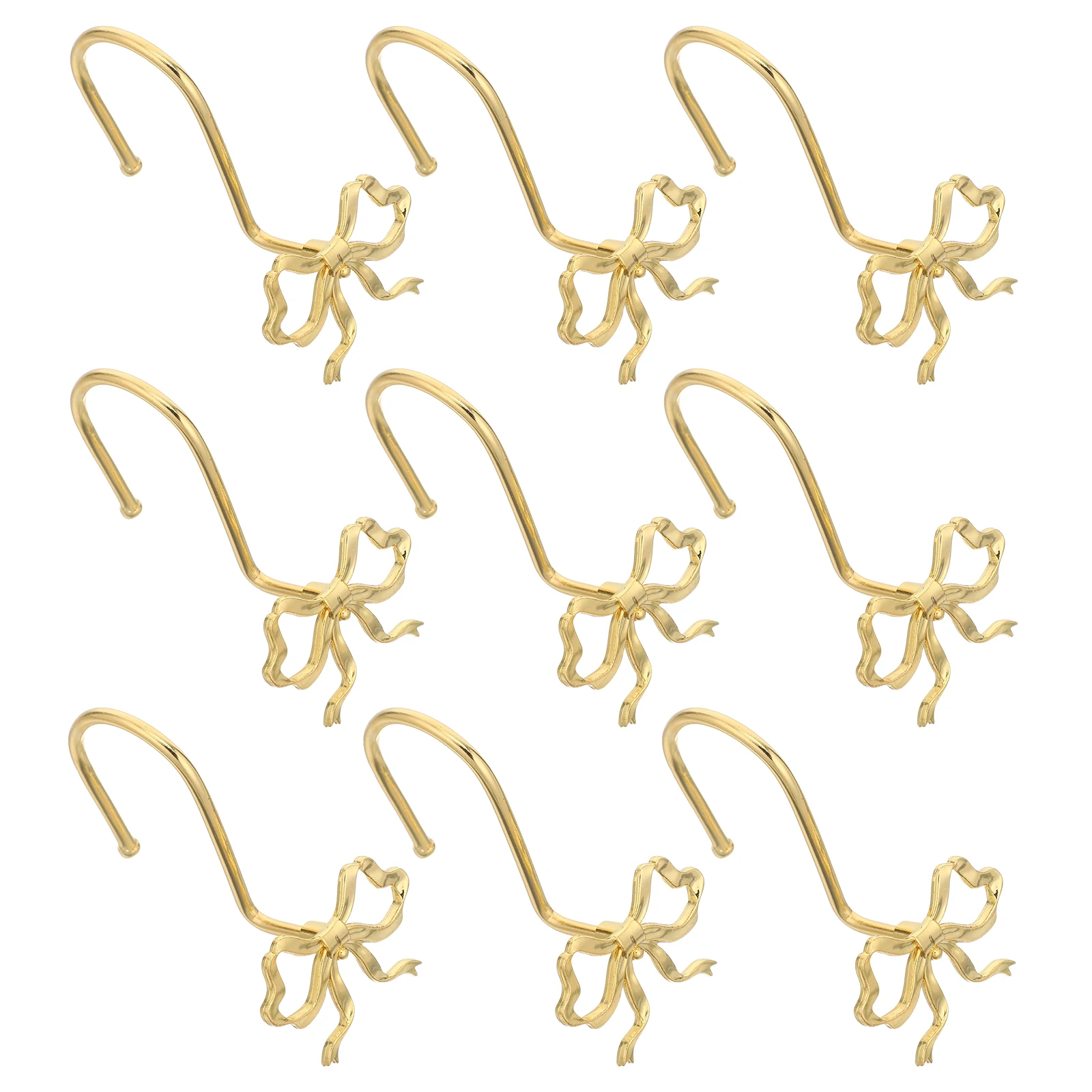 

12pcs Butterfly Bow Shower Curtain Hooks Zinc Alloy Bathroom Curtain Hangers Decorative Bow Knot Rings For Shower Drapes Decor