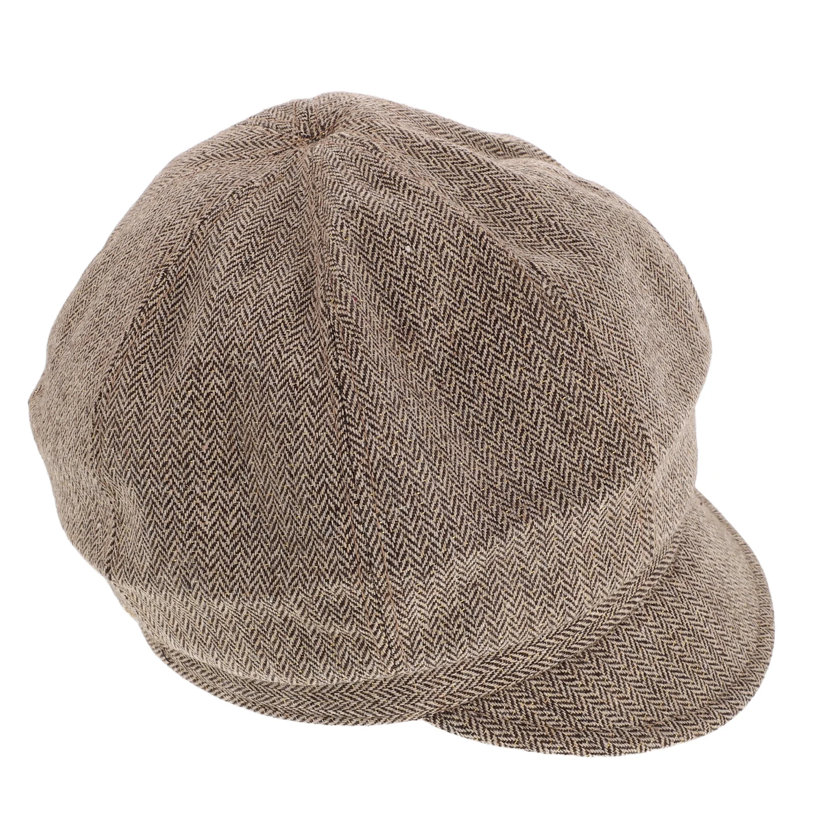 

Khaki Beret Hat Floral Accent Adjustable 56-59Cm Women'S Autumn Winter Spring Summer Outdoor Fashion Vintage French Style