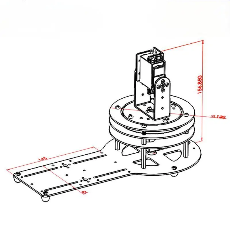 روبوت Gimbal دوار لاردوينو ، 2 DOF ، 20 مؤازرة ، مناور ميكانيكي معدني ، عدة تصنعها بنفسك ، Ps2 UNO ، ESP32 ، قابل للبرمجة