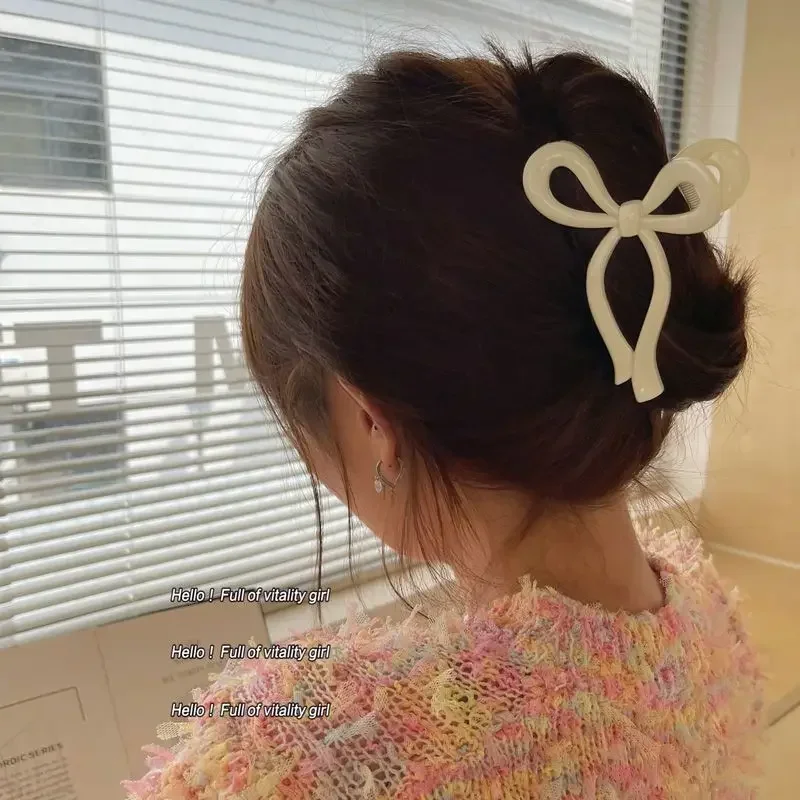 Nueva versión coreana, forma de cinta 3D, placa de cola de caballo alta, artefacto para el pelo, horquilla con lazo, Clip de tiburón, tarjeta para el cabello, accesorios para el cabello