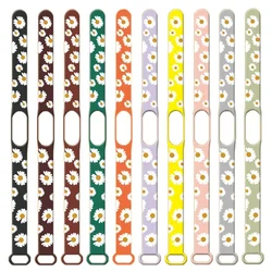 Mi Band 4 3 5 6 Daisy Flower Series Strap Replace Straps Bracelets Silicone Watch Band for MI Band Wristband Strap