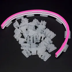 6MM 8MM 12MM 15MM Led Connector Fix Clips Plastic Accessories Mounting Fixing on Wall For RGB 5050 Neon Strip Light