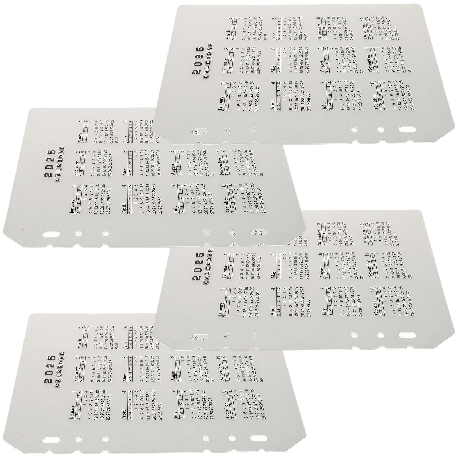 

4pcs A5 Divider Binder Dividers Waterproof Calendar Notebook Separator For Planner Loose Leaf Organizer Transparent