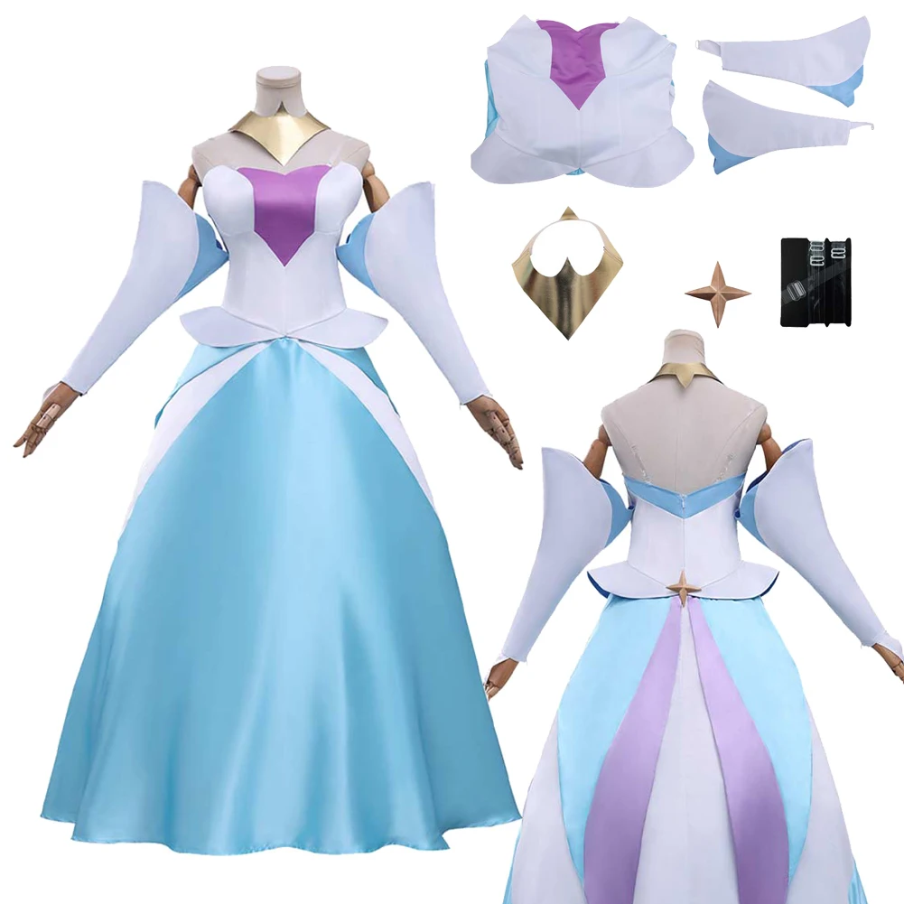 

2025 Cartoon Knights of Guinevere Cosplay Dress Clothes Women Party Disguise Outfit Suits Halloween Costume Carnival Roleplay