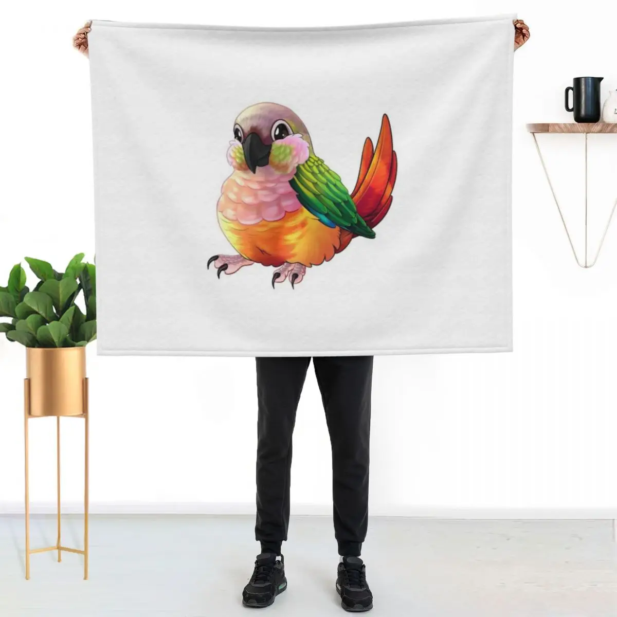Pineapple Green-cheek Conure Throw Blanket Decoratives Nap Sofa Picnic For Sofa Thin Weighted Blankets