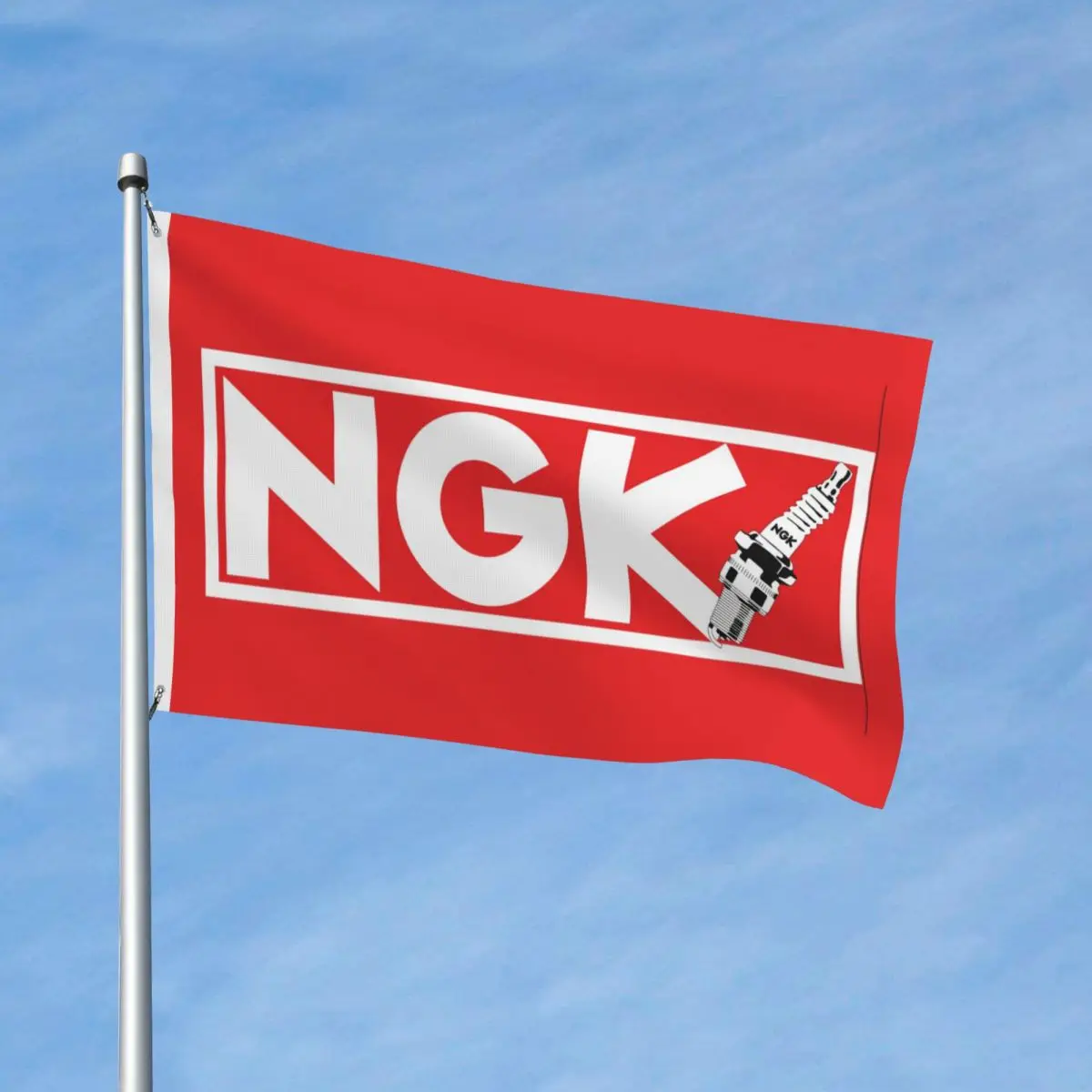 NGK Spark Flag Flags Fade Proof Outdoor Banner Car Racing Club 2 Grommets Home Room Dorm Wall Decor