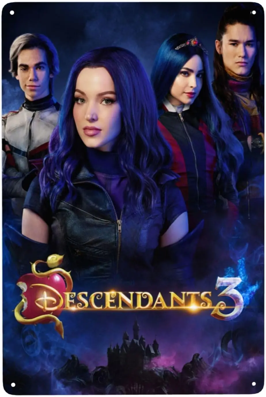 1 PCS,Descendants Cartoon 3 Movie Metal Tin Sign Cartoon Wall Sign 8 x 12 in Art Poster Plaque For Decoration At Home Bar Room G