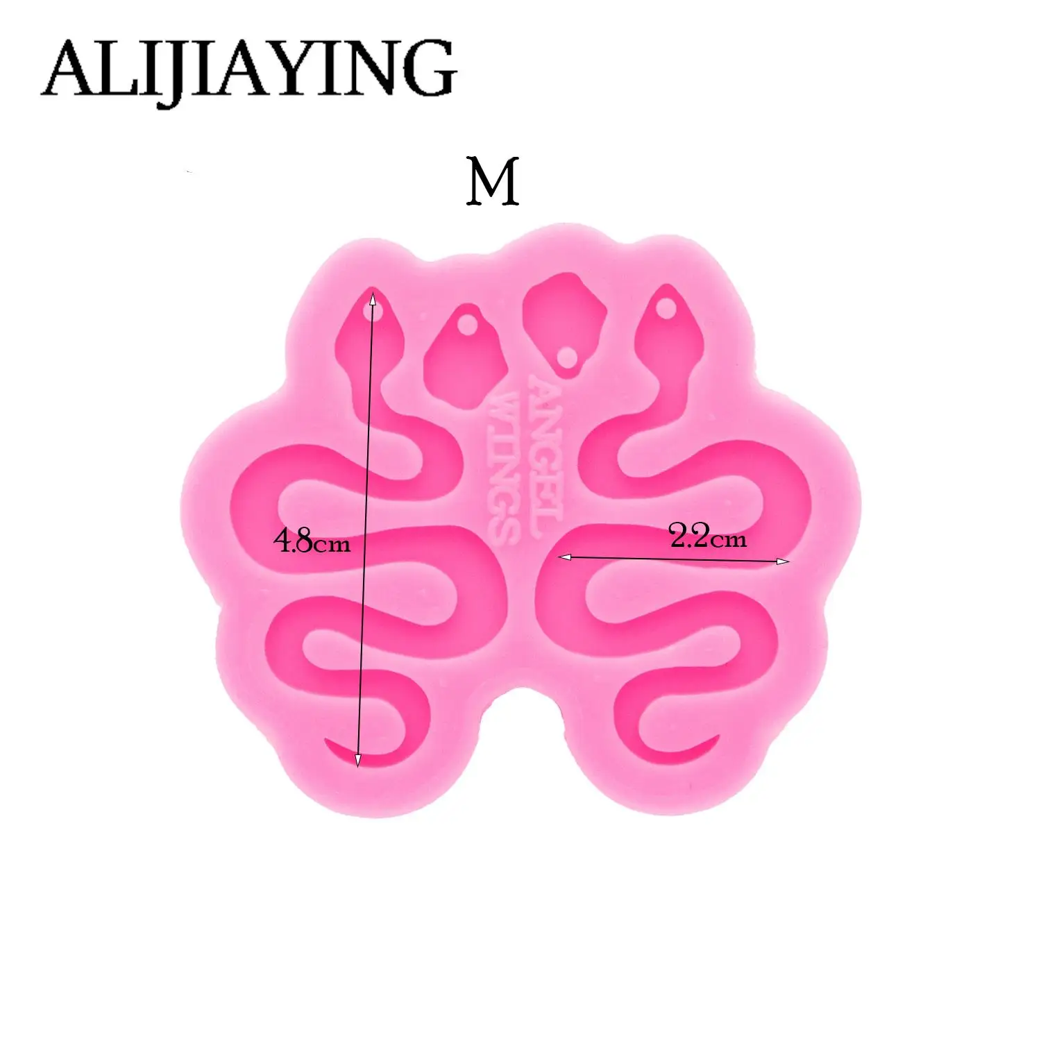 DY0717 Glossy Snake Earrings Silicone Mold Resin Pendant Mould for Epoxy Jewelry Making DIY Crafts