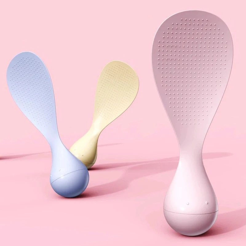 1PC Tumbler Rice Spoon Stand Up Non-stick High Temperature Resistant Rice Spoon Kitchen Tableware Cooking Spoons Easy to Clean