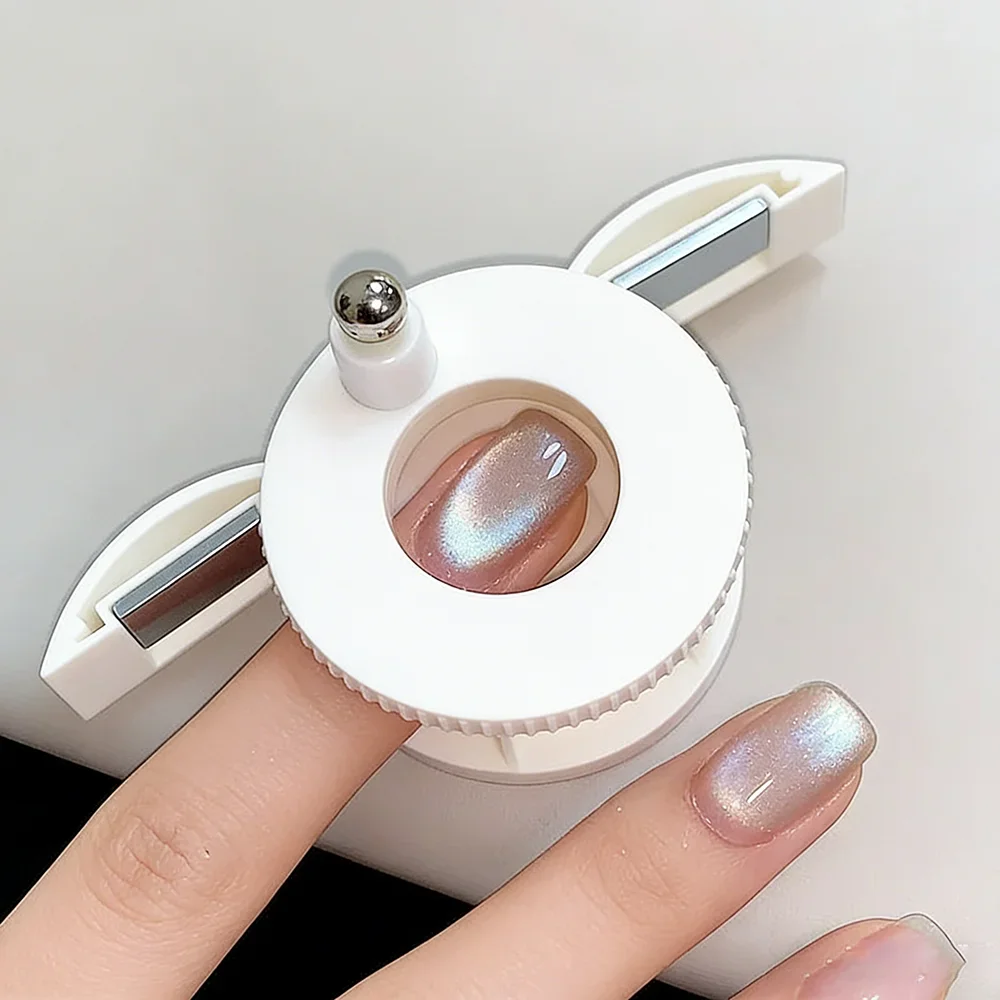 Automatischer Katzenaugen-Nagelmagnet, superstarker rotierender Magnet für French Manicure, Gel-Lack, Glasperlenmagnet, DIY-Nagelkunstwerkzeug für Anfänger – Detail 8
