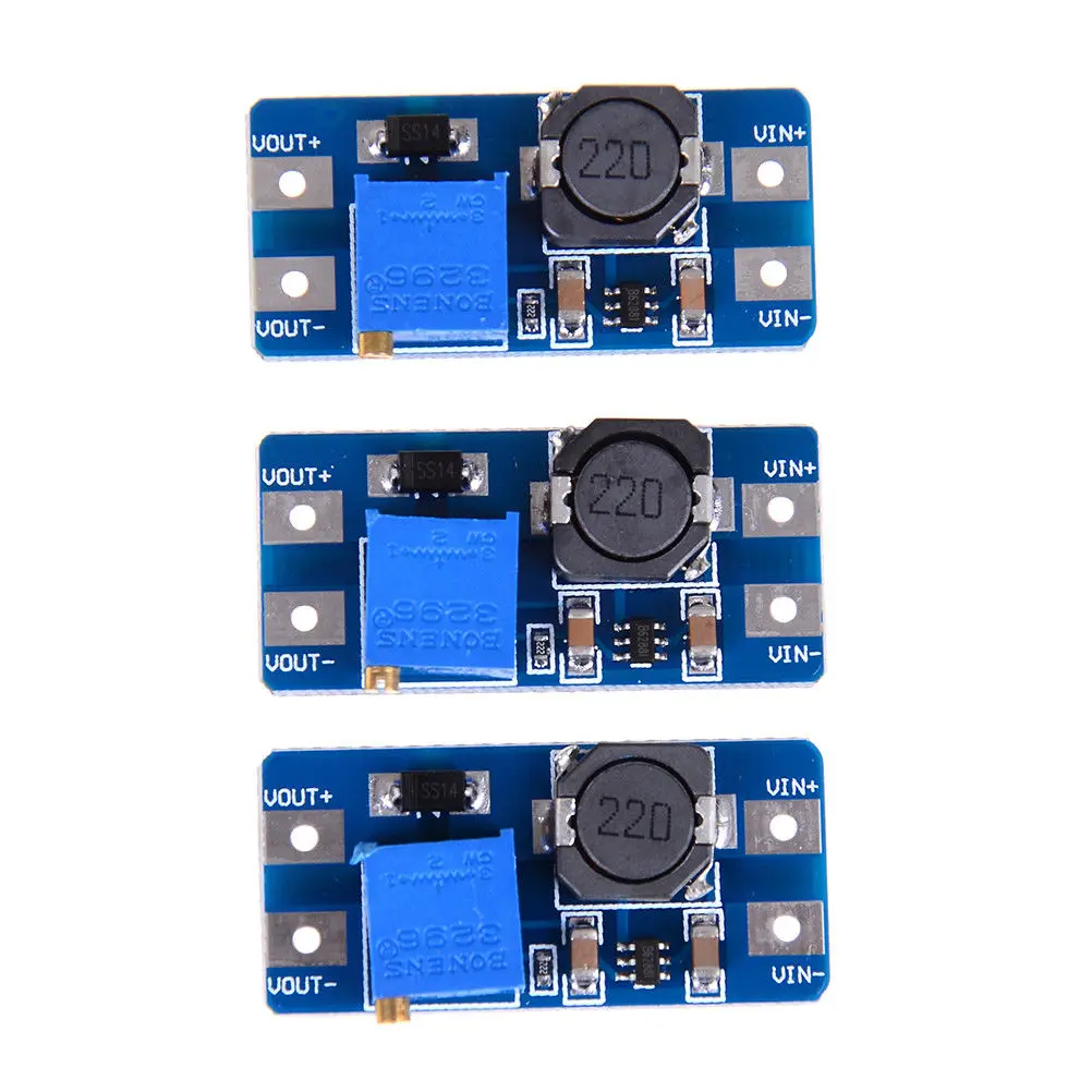 

3Pcs Input 2V-24V Dc-Dc 5V/9V/12V/28V Boost Converter Adjustable Step Up Power Supply Pcc Board
