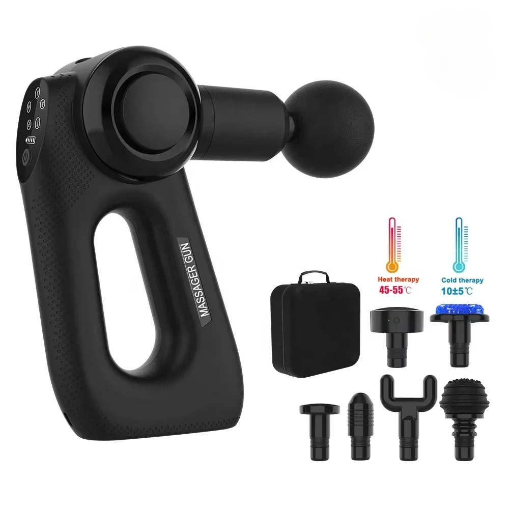 NEW 7 in 1 High Quality Mini Massage Gun Brands Pro Powerful Holder To Reach Back Massage pistole Deep Tissue massage device