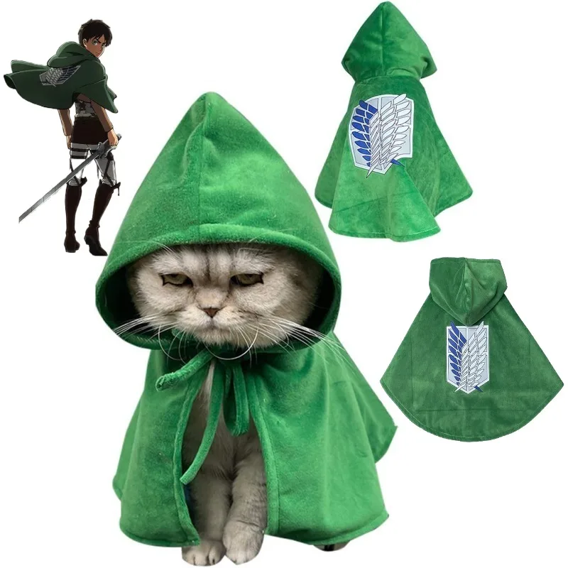 

Liberty Wings Investigation Corps Pet Cape Cat Puppy Cosplay Coatume Pet Halloween Party Clothes Anime Cartoon Pet Cloak Wear