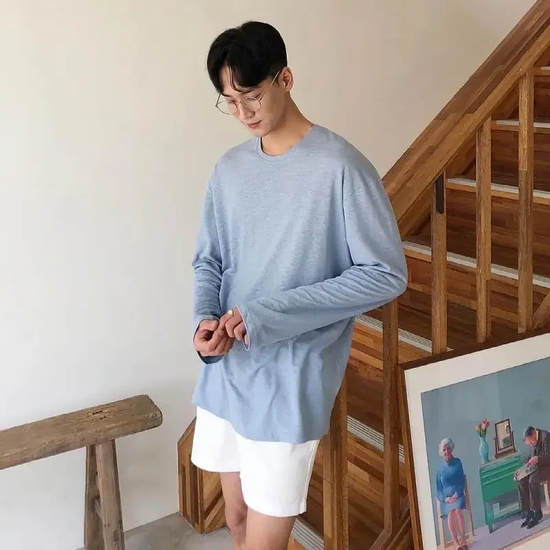 

GELITAYIN футболки унисекс с длинными рукавами спортивная одежда свободного кроя летняя легкая футболка с защитой от солнца однотонная мягкая прозрачная