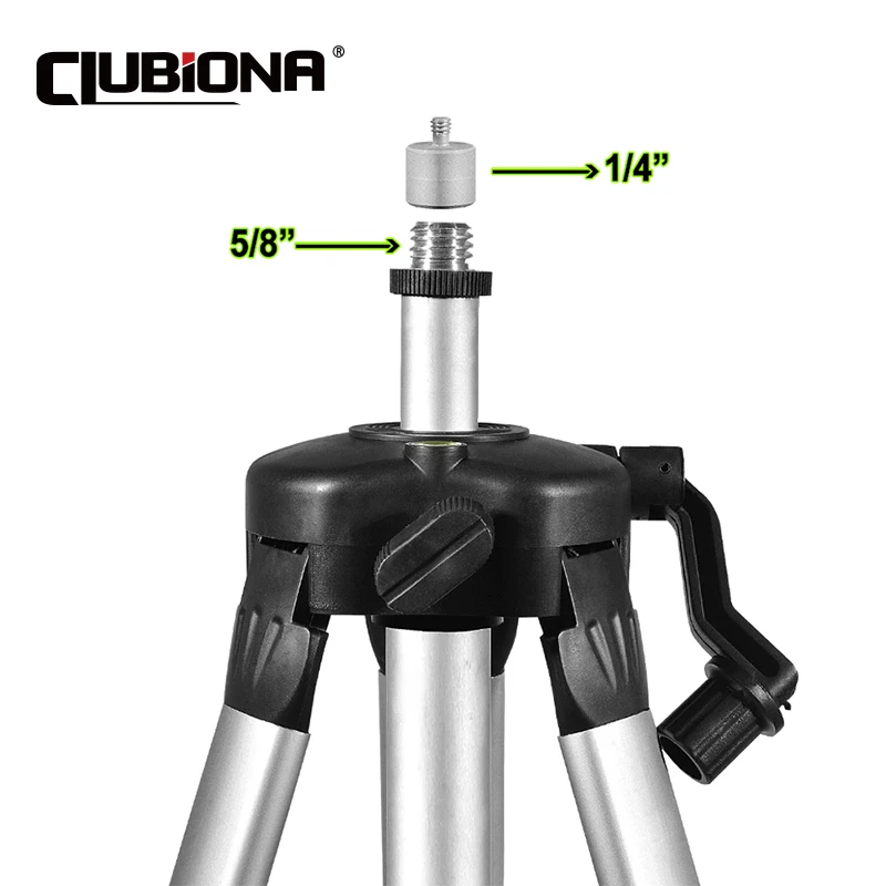 5/8 to 1/4 adapter for 1/4 thread red or green digital leveler with 755g net weight aluminum coated stand or tripod