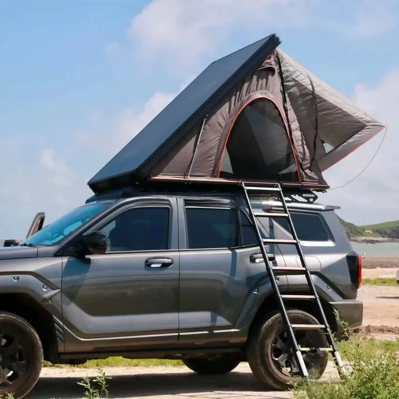 High Quality Slim Low Profile Four Season Double Layer Hard Roof Top Tent Outdoor Camping