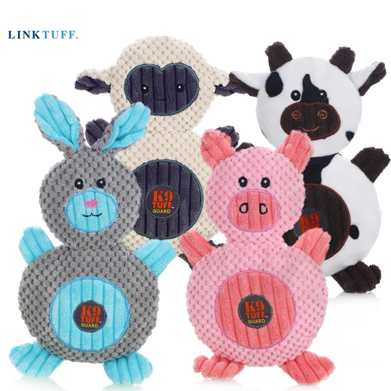 

Linktuff Pet Dog Squeaky Training Toys (Farm Series) - Sheep/Pig/Cow/Rabbit