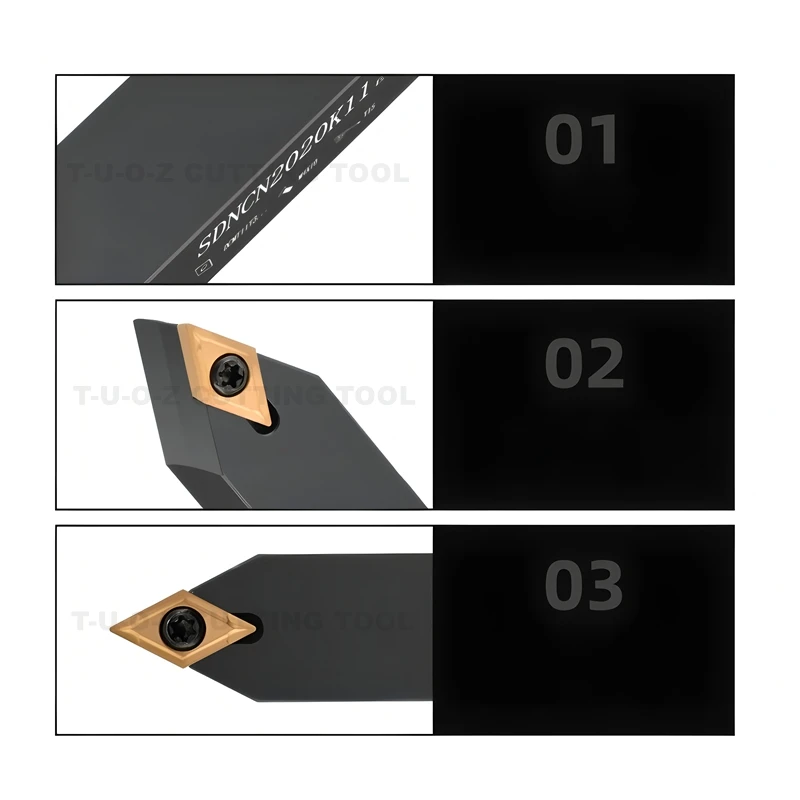 TUOZ SDNCN 62.5 درجة أداة تحول خارجية 1010 1212 1616 2020 2525 حامل باستخدام الحاسب الآلي مخرطة القاطع عرقوب DCMT0702 DCMT11T3 إدراج #5