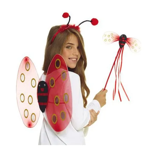 Aydınlı Party Accessories Ladybird Beetle Wing Set Wing Crown and Scepter