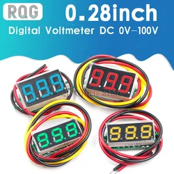 0.28 inch DC 0-100V 3-Wire Mini Gauge voltage meter Voltmeter LED Display Digital Panel Voltmeter Meter Detector Monitor Tools