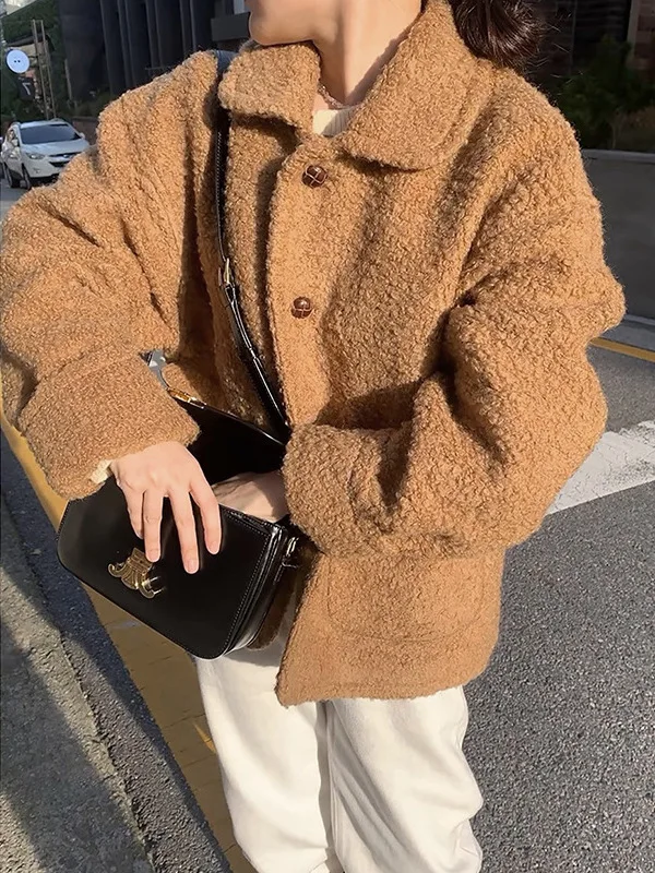 

Пальто Dongda Gate Ounce в стиле ретро с воротником-русалкой, круглым меховым воротником, свободного кроя, из шерсти, утепленное, зимнее, с капюшоном, на молнии сзади, китайского происхождения