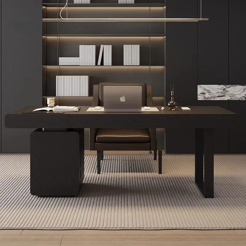 

Современные роскошные офисные столы для студентов и дизайнеров, черные, с выдвижными ящиками, большие письменные компьютерные столы, конференц-столы, мебель для отелей