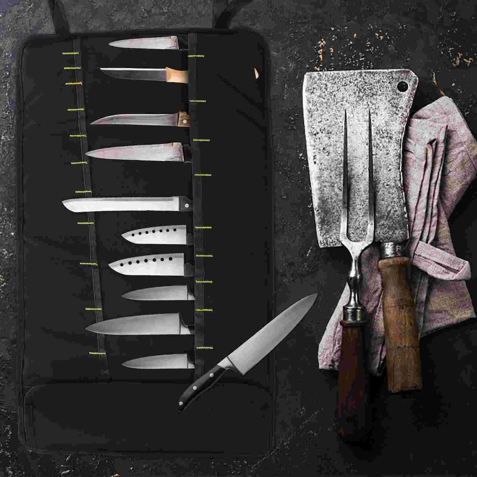 

Knife Organizer Chef Bag Case Multifunction Cutlery Holder Outdoor Secure Storage