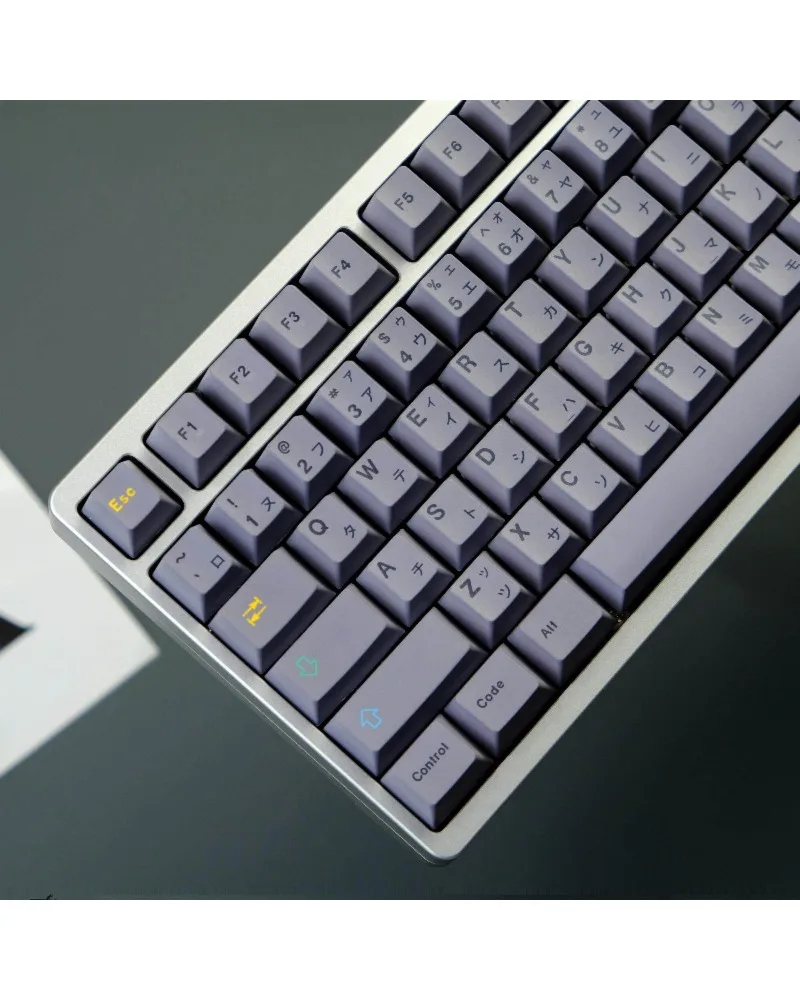Keycap 129 keys PBT keycap Cherry Original height Five-sided sublimation process Grey