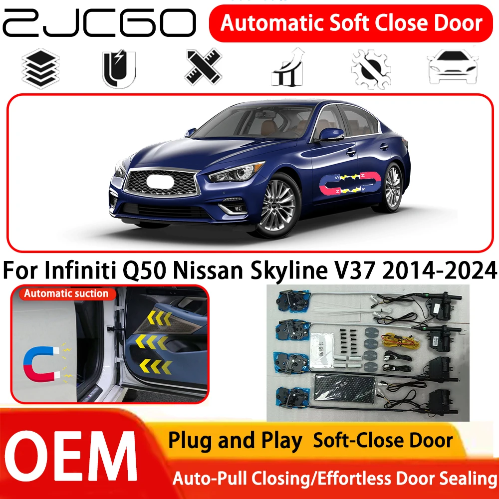 

﻿ Система автоматического мягкого закрывания дверей (Soft Close) для Infiniti Q50 и Nissan Skyline V37 2014-2024, OEM, Plug and Play ﻿