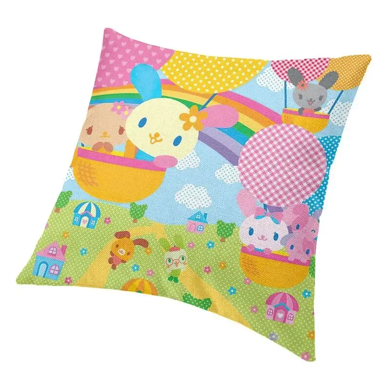 Kawaii Bunny Sugarbunnies Cushion Covers Sofa Home Decorative Anime Cartoon Square Throw Pillow Case 45x45