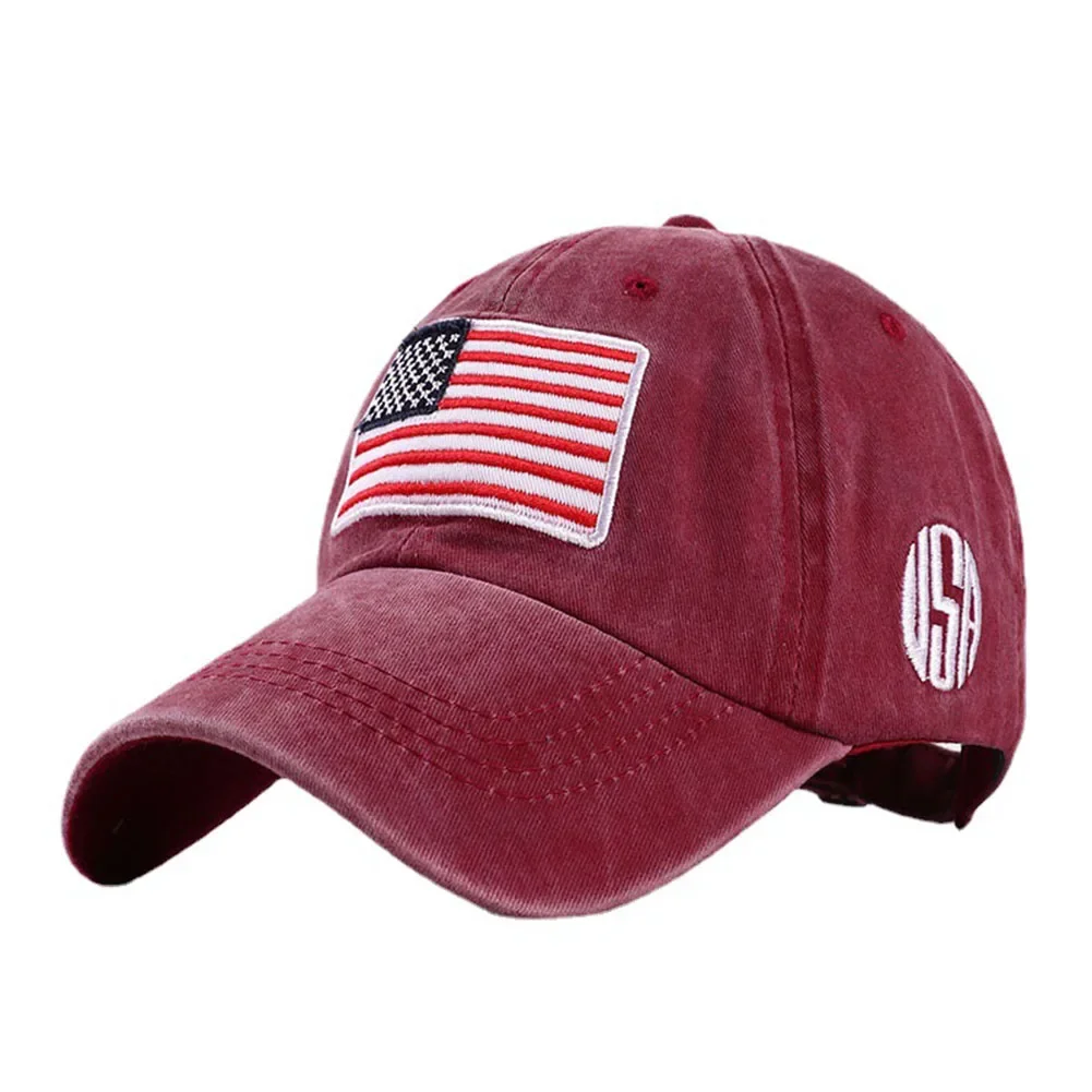 2024 New Designer American Flag Embroidered Baseball Cap Snapback Bonnet Vintage Usa Embroidery Caps for Men Women Gorras Hombre