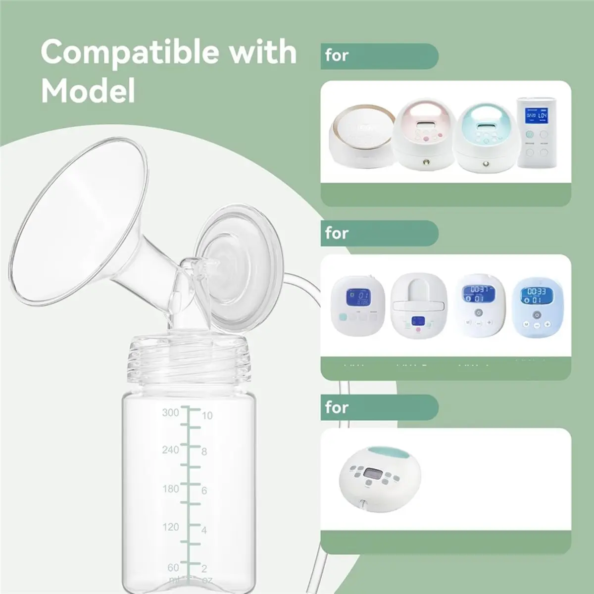 Light Weight 4pcs 10oz Breast Milk Storage Bottle for 22oz Breast Milk Cooler, Collection Bottle Container for Fridge