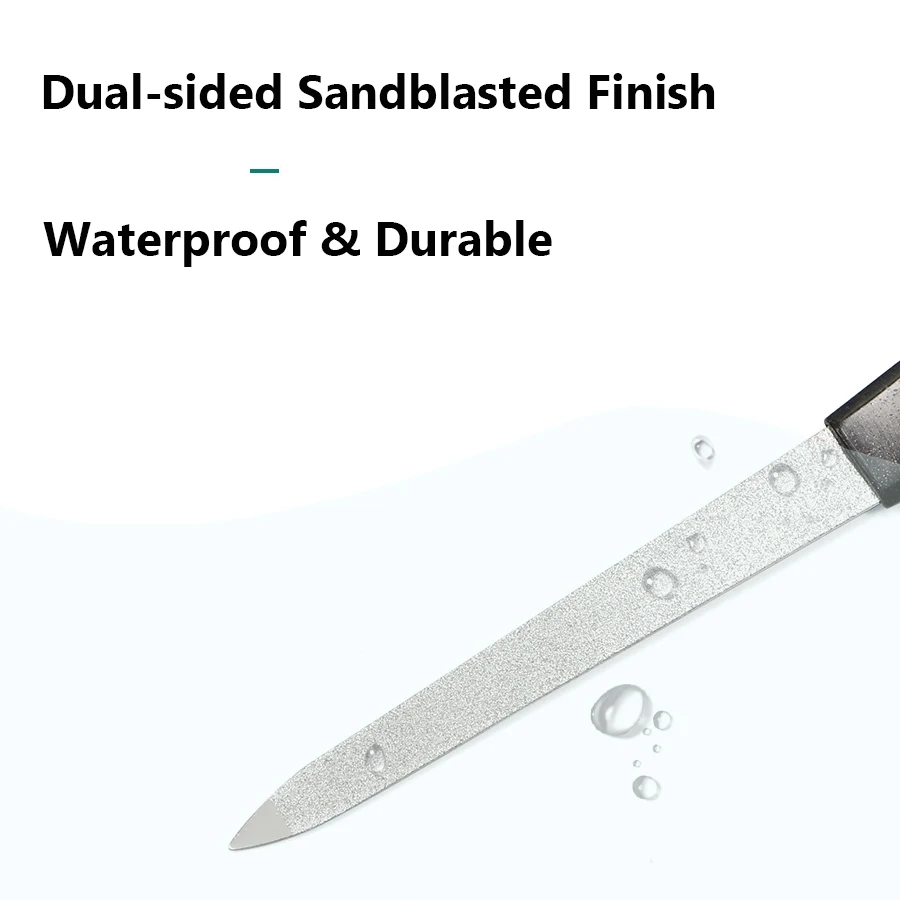 5/10 Stück doppelseitige Metall-Nagelfeilen, Polierer, Maniküre, Pediküre, Schönheitswerkzeuge – Detail 5