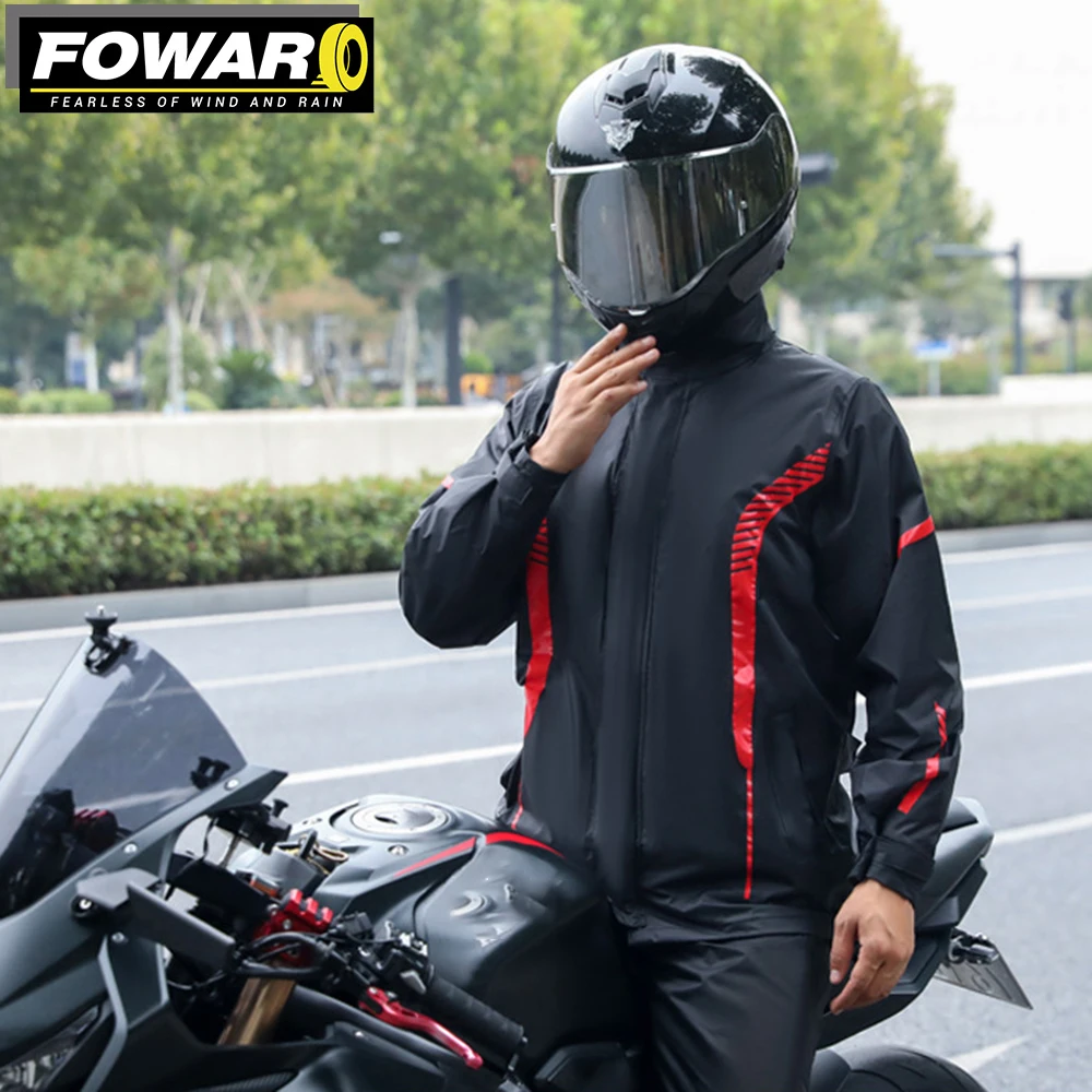 

Motorcycle Raincoat Rain Coat Outdoor Riding Protect Rain Pants Suit Motorbike Waterproof Clothing And Rainy Days Breathable