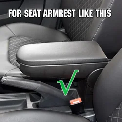 Armrest Latch Cover For Seat Ibiza 6J Center Console Arm Rest Storage Box Lid Cover Car Pad