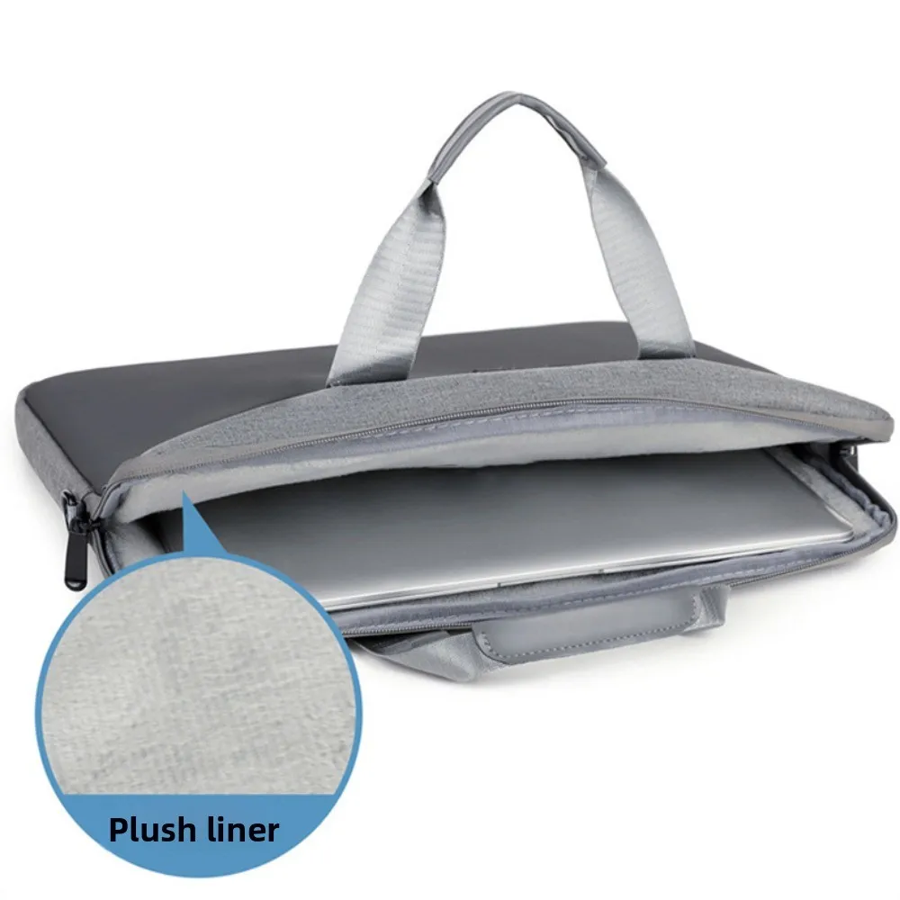 

With Shoulder Strap Portable Laptop Bags with Handle Shockproof Business Laptop Bag Wear-resistant Simple Laptop Shoulder Bag