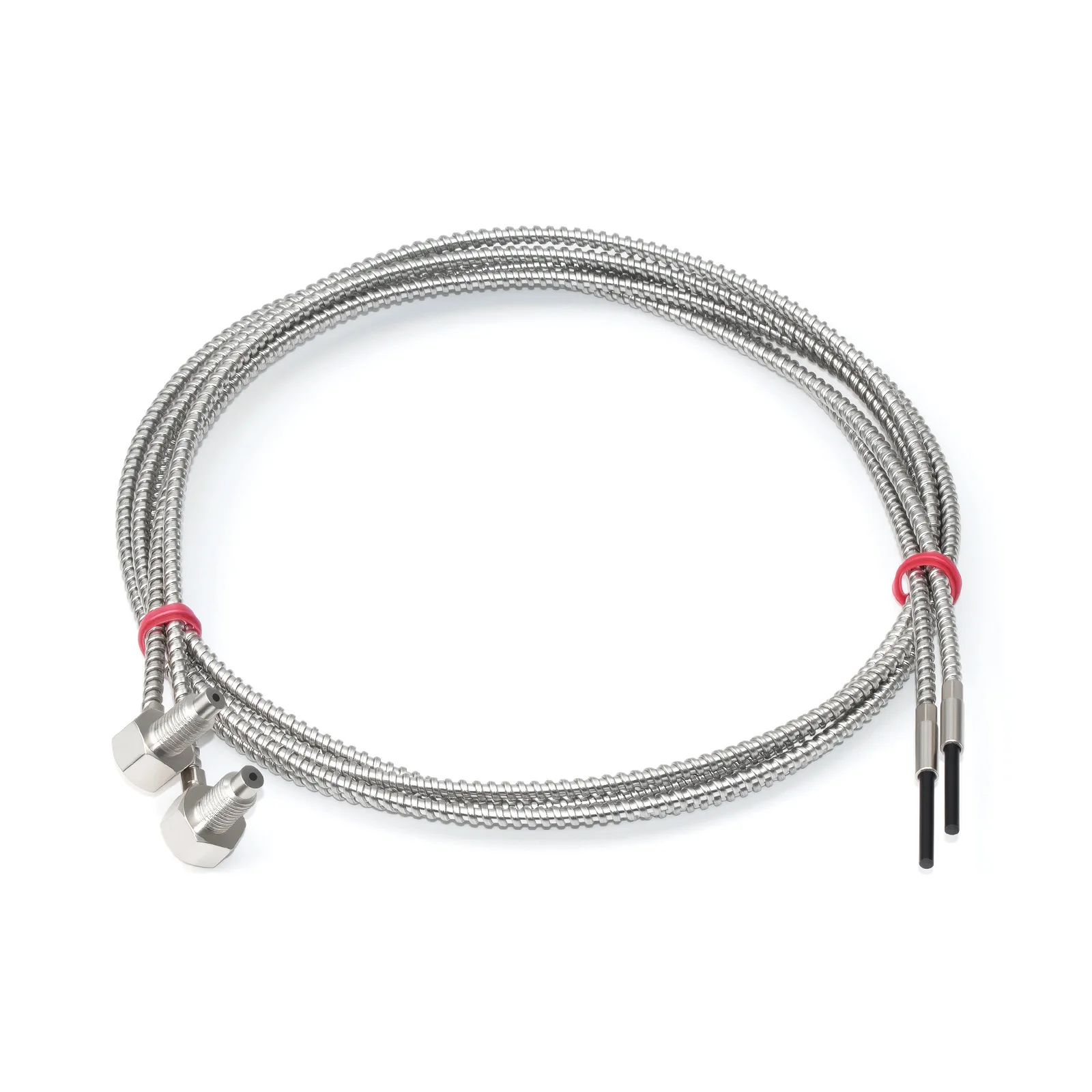 350°C Heat Resistant M3 Elbow Fiber Optic Probe Through Beam Optical Fiber Industrial Detection Sensor