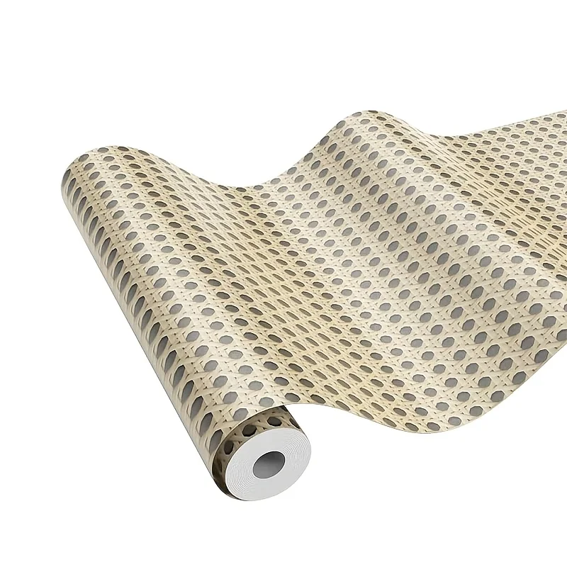 Self-adhesive Pvc Wallpaper Vintage Bamboo Vinyl Contact Paper Peel and Stick, Waterproof Living Room Kitchen Bedroom Wallpaper