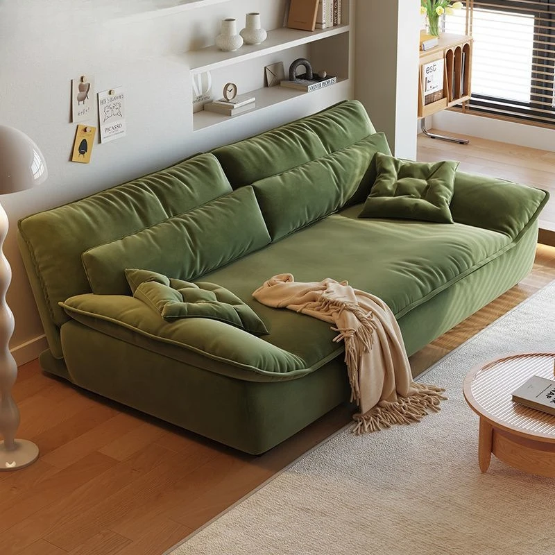 Sailing folding sofa bed integrated dual-purpose small apartment household living room multi-functional sofa cat fleece fabric