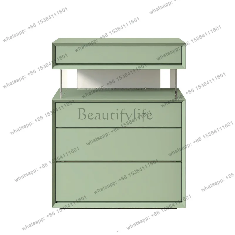 Italian minimalist paint suspended four chest cabinets simple modern living room storage solid wood chest of drawers bedroom