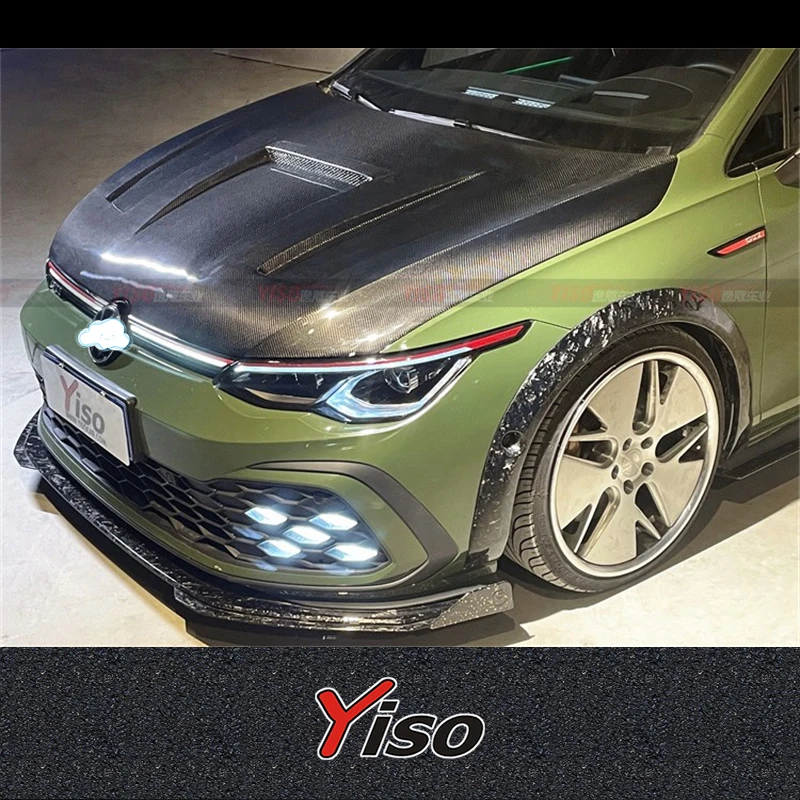 

Подходит для Golf 8 GTI: карбоновый обвес, расширители колесных арок, аэродинамический комплект Yiso, модифицированный GTI, широкий обвес.