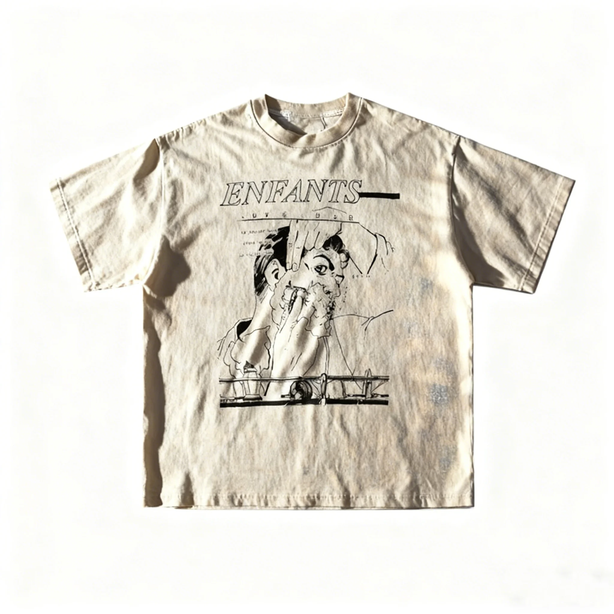 

Свободная и универсальная футболка с короткими рукавами с принтом для мужчин и женщин, элитный стиль